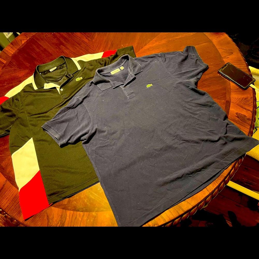 Bundle Lacoste shirts one dry fit other regular
